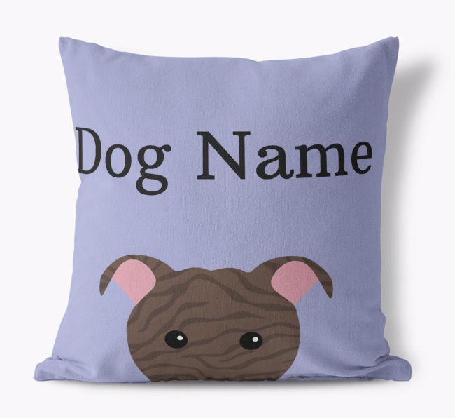 {dogsName}'s Icon & Name: Personalized {breedFullName} Canvas Pillow